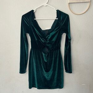 Lucy In The Sky Green Velvet Dress